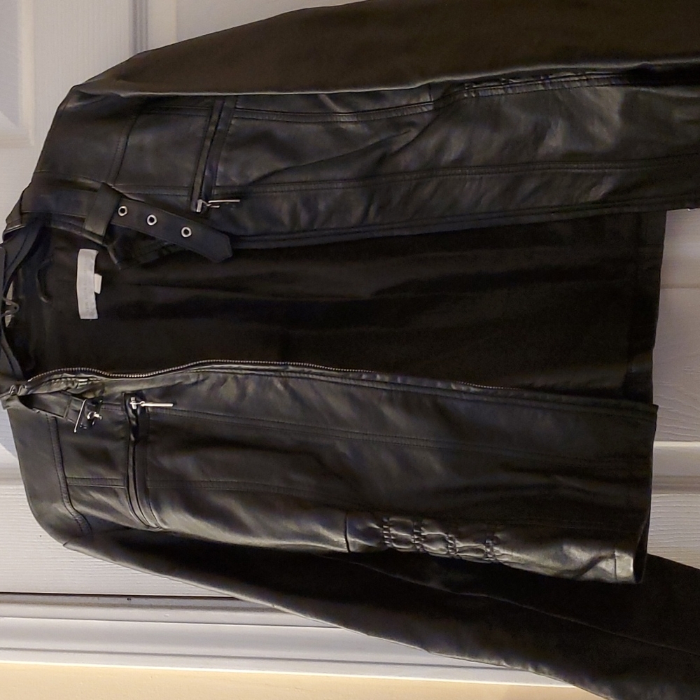 New York & Co Vegan Leather Moto Jacket
